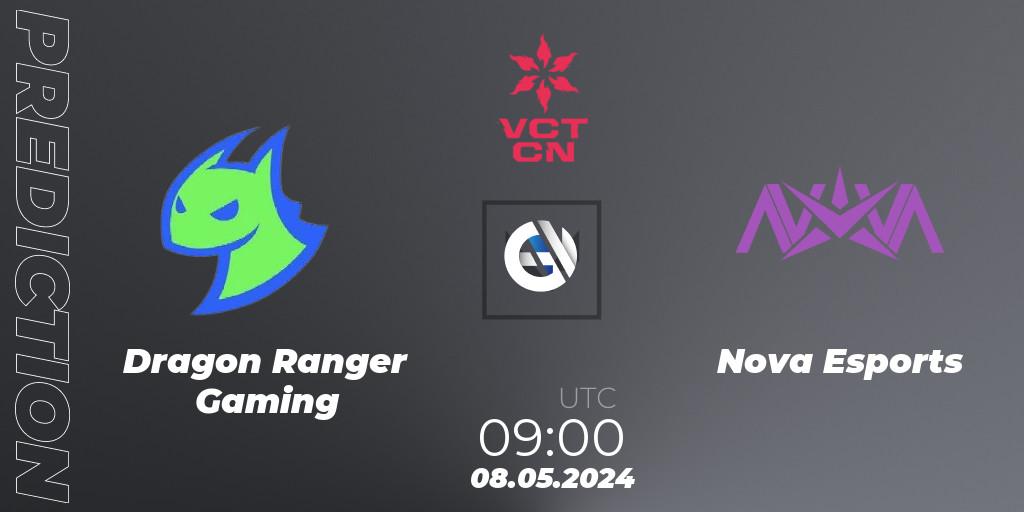 Prognose für das Spiel Dragon Ranger Gaming VS Nova Esports. 08.05.2024 at 11:30. VALORANT - VCT 2024: China Stage 1