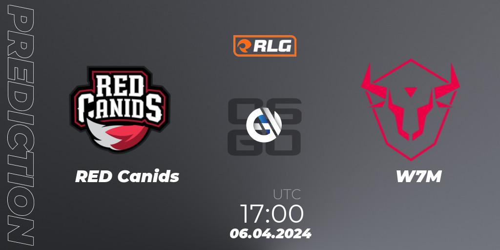 Prognose für das Spiel RED Canids VS W7M. 06.04.24. CS2 (CS:GO) - RES Latin American Series #3