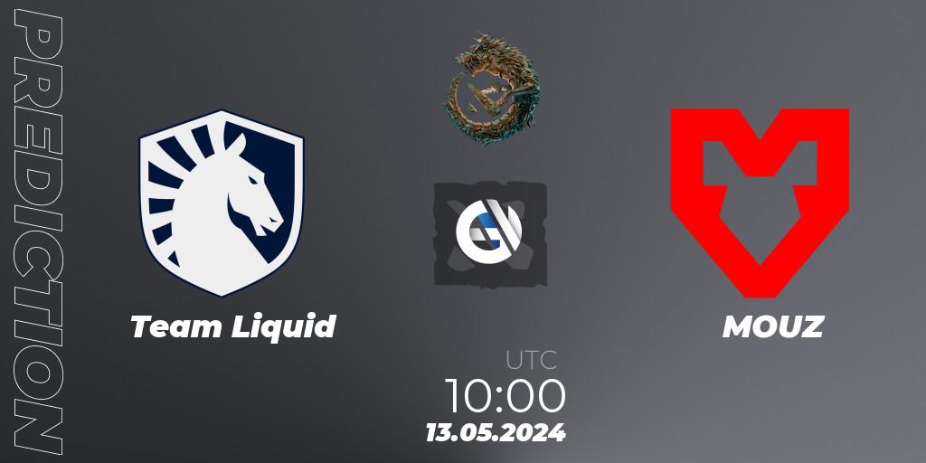 Prognose für das Spiel Team Liquid VS MOUZ. 13.05.24. Dota 2 - PGL Wallachia Season 1 - Group Stage