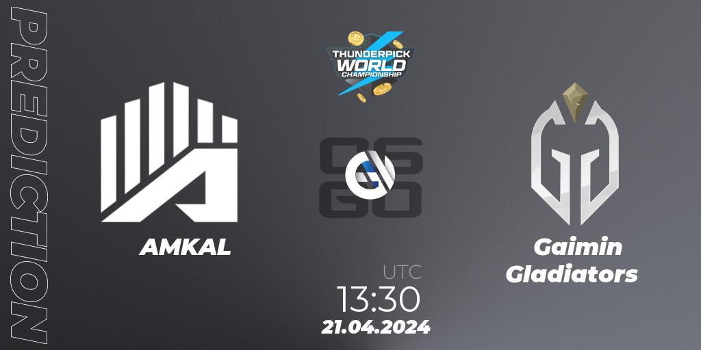 Prognose für das Spiel AMKAL VS Gaimin Gladiators. 21.04.24. CS2 (CS:GO) - Thunderpick World Championship 2024: European Series #1
