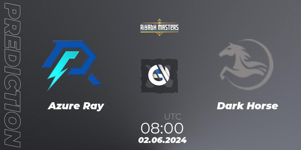 Prognose für das Spiel Azure Ray VS Dark Horse. 02.06.2024 at 08:00. Dota 2 - Riyadh Masters 2024: China Closed Qualifier