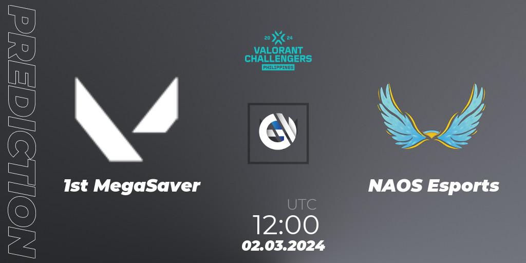 Prognose für das Spiel 1st MegaSaver VS NAOS Esports. 02.03.24. VALORANT - VALORANT Challengers 2024 Philippines: Split 1