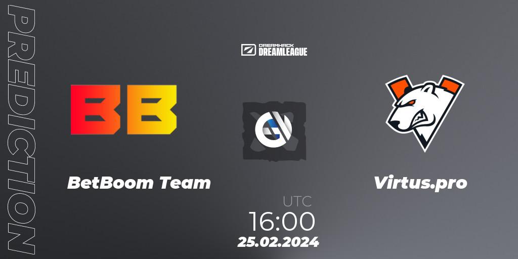 Prognose für das Spiel BetBoom Team VS Virtus.pro. 25.02.24. Dota 2 - DreamLeague Season 22