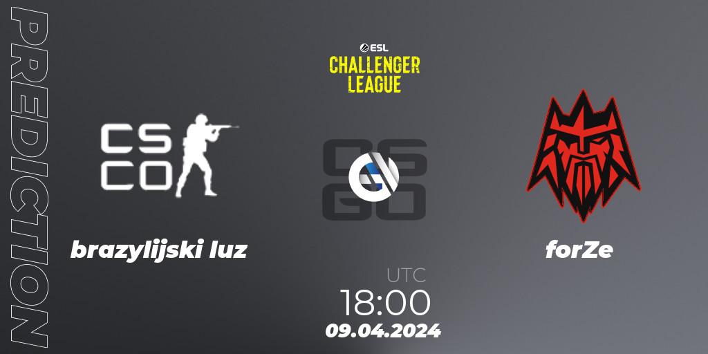 Prognose für das Spiel brazylijski luz VS forZe. 09.04.24. CS2 (CS:GO) - ESL Challenger League Season 47: Europe