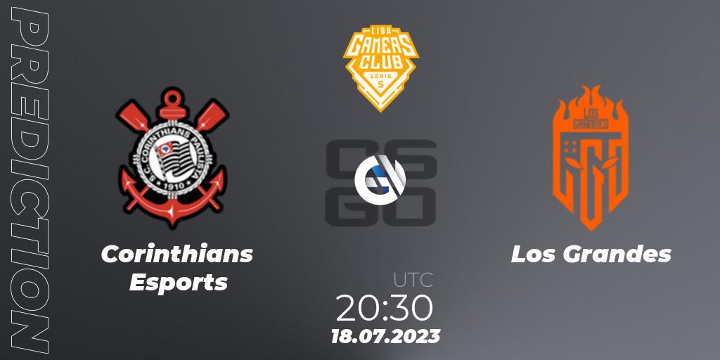 Prognose für das Spiel Corinthians Esports VS Los Grandes. 18.07.23. CS2 (CS:GO) - Gamers Club Liga Série S: Season 3