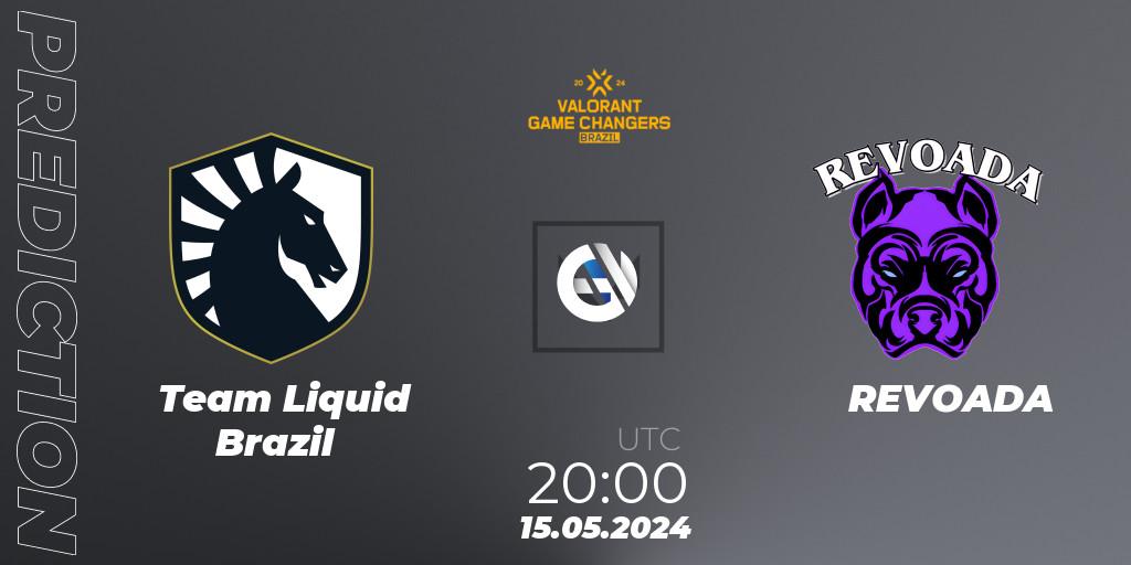 Prognose für das Spiel Team Liquid Brazil VS REVOADA. 15.05.2024 at 20:00. VALORANT - VCT 2024: Game Changers Brazil Series 1