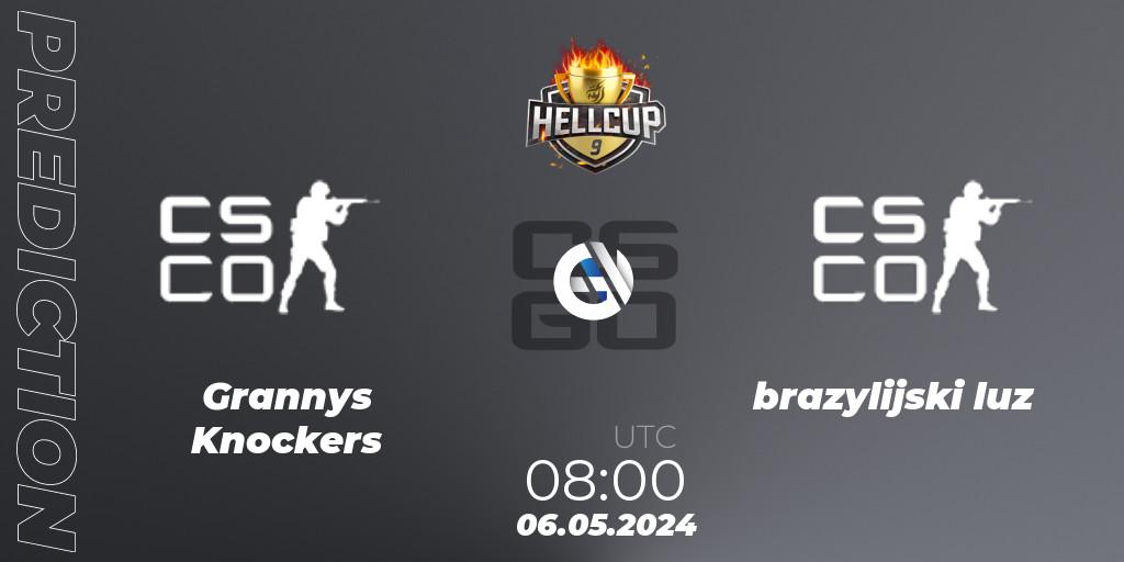 Prognose für das Spiel Grannys Knockers VS brazylijski luz. 06.05.2024 at 08:00. Counter-Strike (CS2) - HellCup #9