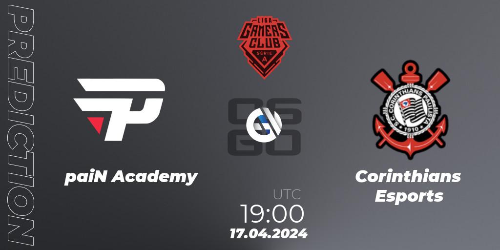 Prognose für das Spiel paiN Academy VS Corinthians Esports. 02.05.2024 at 22:00. Counter-Strike (CS2) - Gamers Club Liga Série A: April 2024