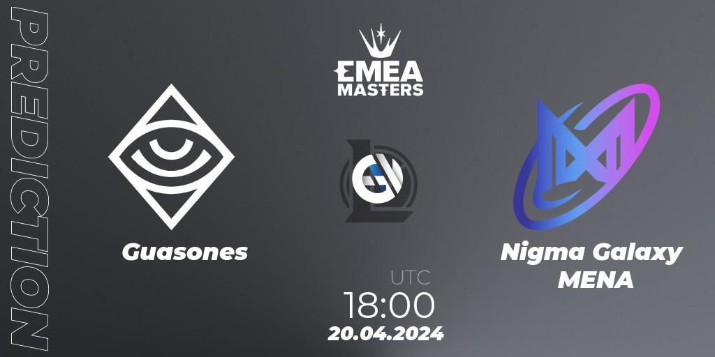 Prognose für das Spiel Guasones VS Nigma Galaxy MENA. 20.04.24. LoL - EMEA Masters Spring 2024 - Group Stage