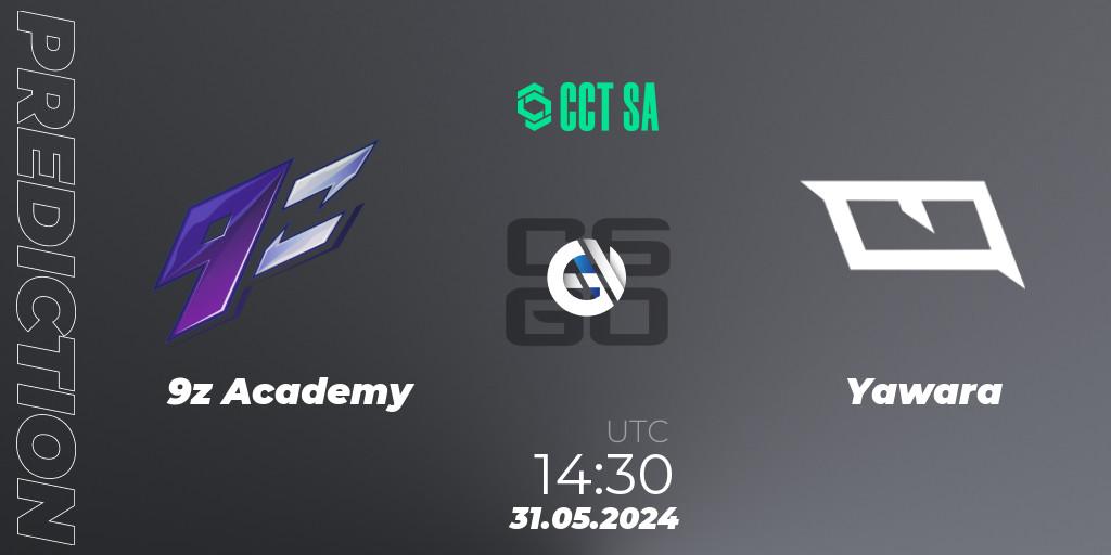 Prognose für das Spiel 9z Academy VS Yawara. 31.05.2024 at 14:30. Counter-Strike (CS2) - CCT Season 2 South America Series 1