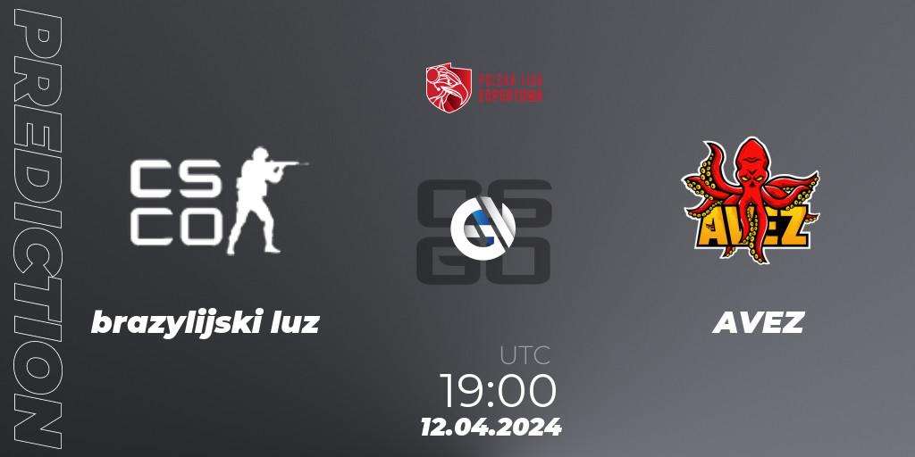 Prognose für das Spiel brazylijski luz VS AVEZ. 12.04.24. CS2 (CS:GO) - Polska Liga Esportowa 2024: Split #1
