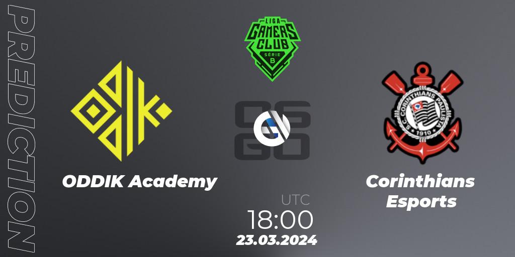 Prognose für das Spiel ODDIK Academy VS Corinthians Esports. 23.03.24. CS2 (CS:GO) - Gamers Club Liga Série B: March 2024