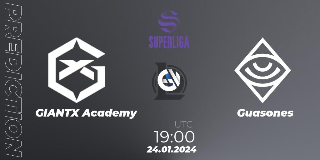 Prognose für das Spiel GIANTX Academy VS Guasones. 24.01.24. LoL - Superliga Spring 2024 - Group Stage