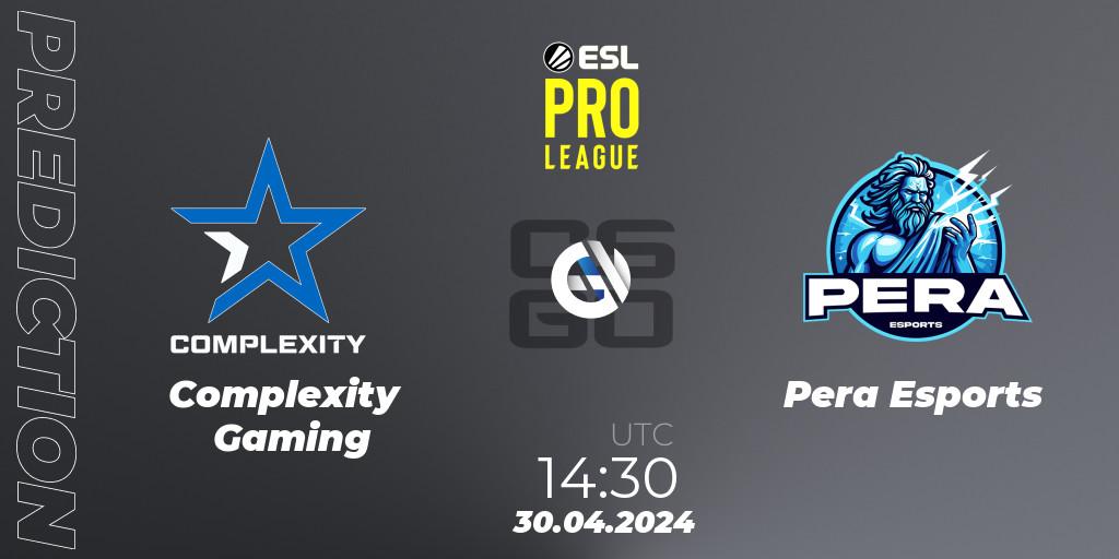 Prognose für das Spiel Complexity Gaming VS Pera Esports. 30.04.24. CS2 (CS:GO) - ESL Pro League Season 19