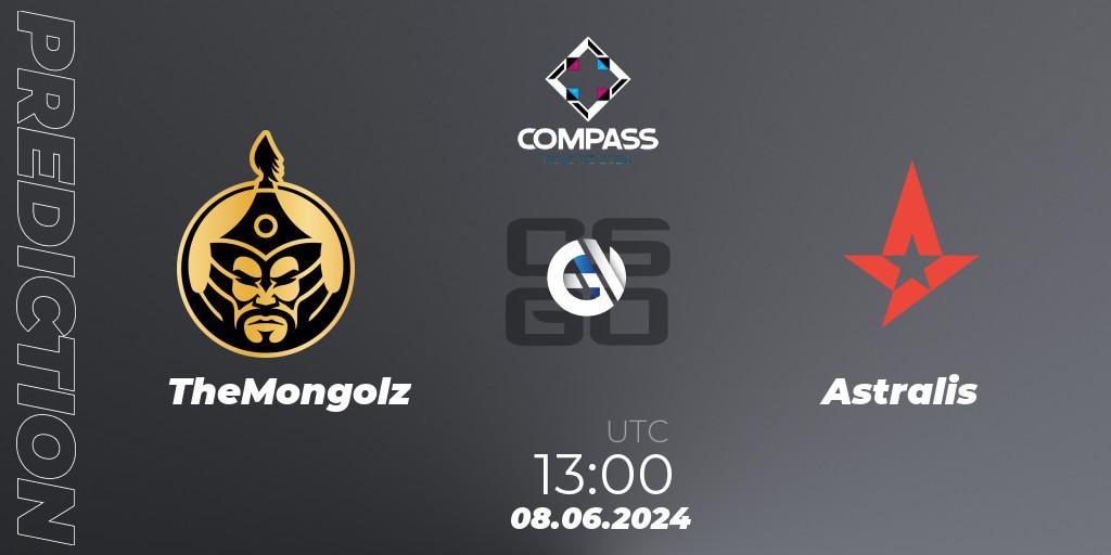Prognose für das Spiel TheMongolz VS Astralis. 08.06.2024 at 13:00. Counter-Strike (CS2) - YaLLa Compass 2024
