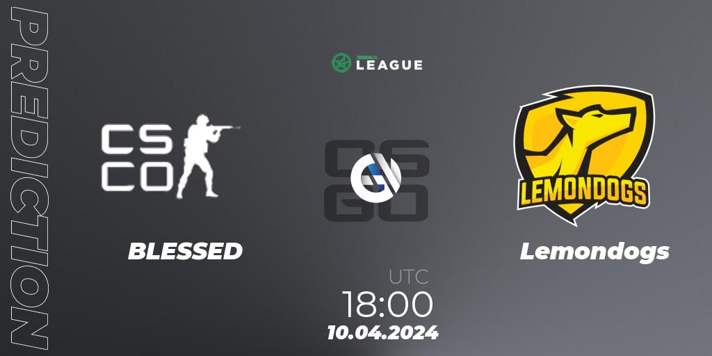 Prognose für das Spiel BLESSED VS Lemondogs. 10.04.24. CS2 (CS:GO) - ESEA Season 49: Advanced Division - Europe