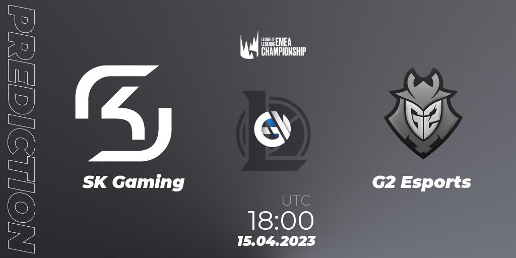 Prognose für das Spiel SK Gaming VS G2 Esports. 15.04.23. LoL - LEC Spring 2023 - Group Stage