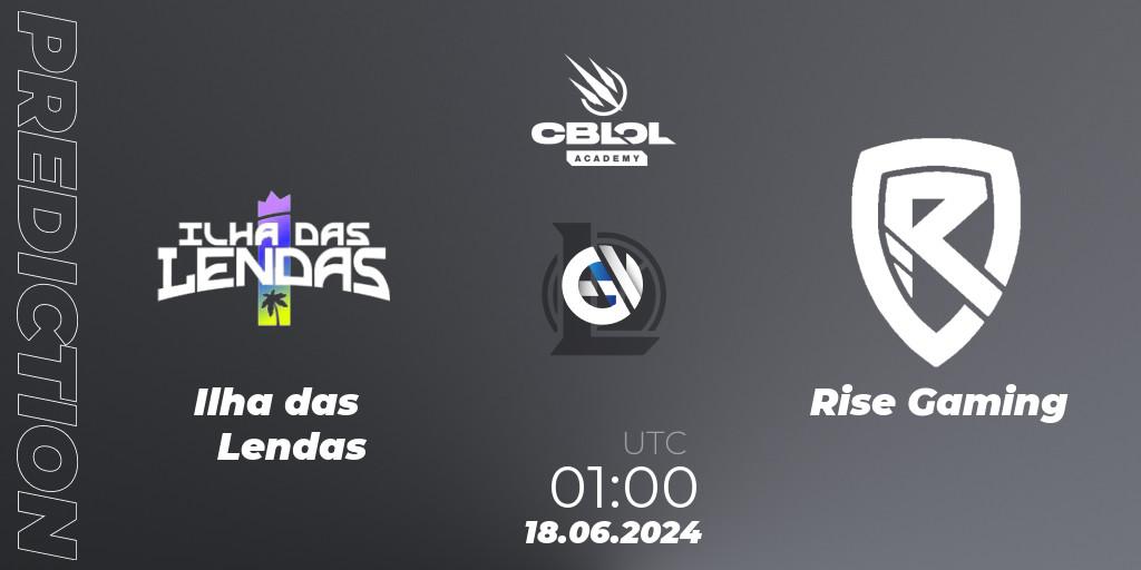 Prognose für das Spiel Ilha das Lendas VS Rise Gaming. 18.06.2024 at 01:00. LoL - CBLOL Academy 2024