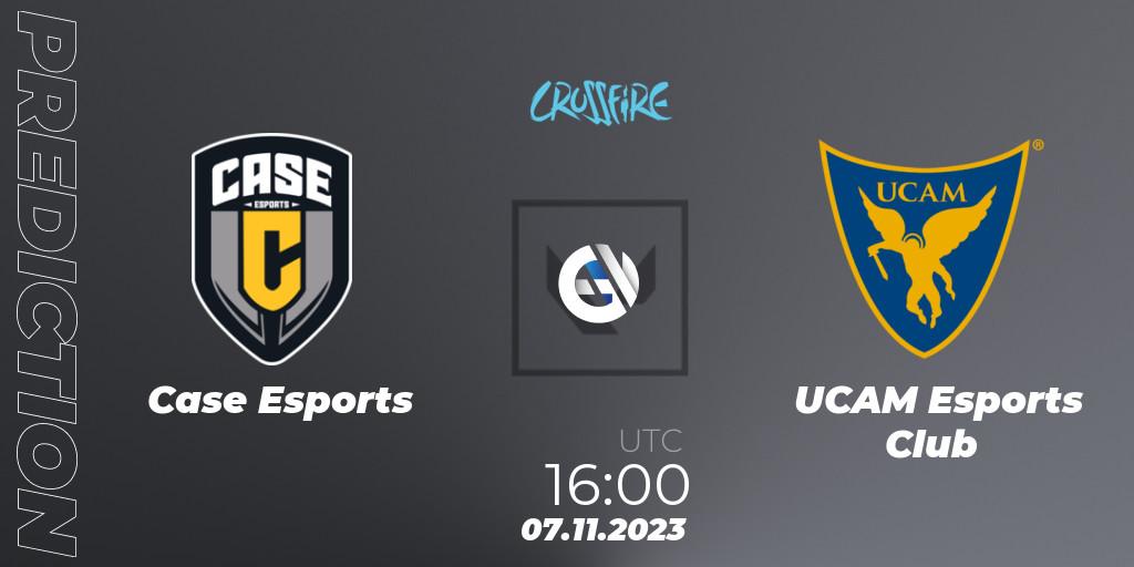 Prognose für das Spiel Case Esports VS UCAM Esports Club. 07.11.2023 at 16:00. VALORANT - LVP - Crossfire Cup 2023