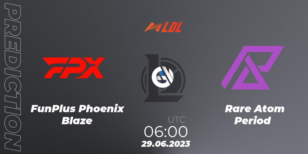 Prognose für das Spiel FunPlus Phoenix Blaze VS Rare Atom Period. 29.06.2023 at 06:00. LoL - LDL 2023 - Regular Season - Stage 3