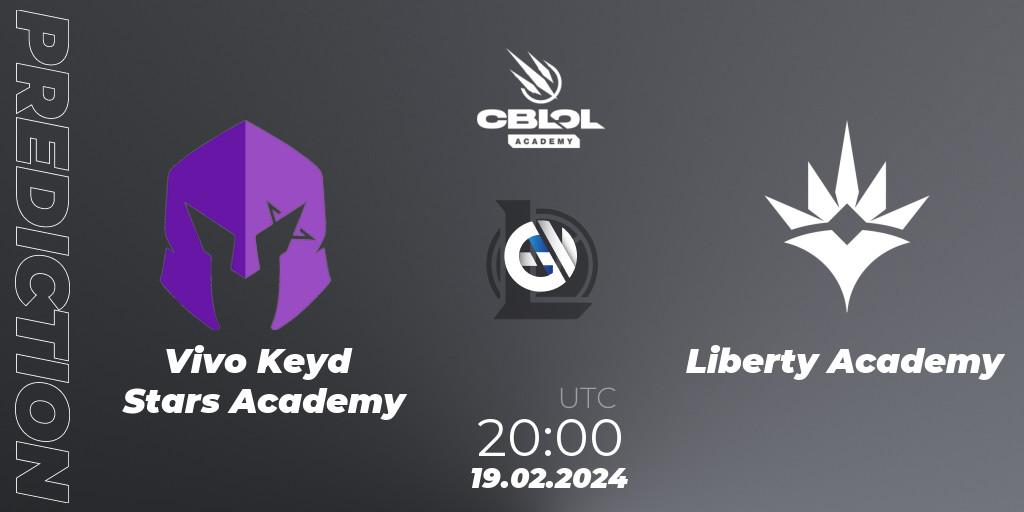 Prognose für das Spiel Vivo Keyd Stars Academy VS Liberty Academy. 19.02.24. LoL - CBLOL Academy Split 1 2024