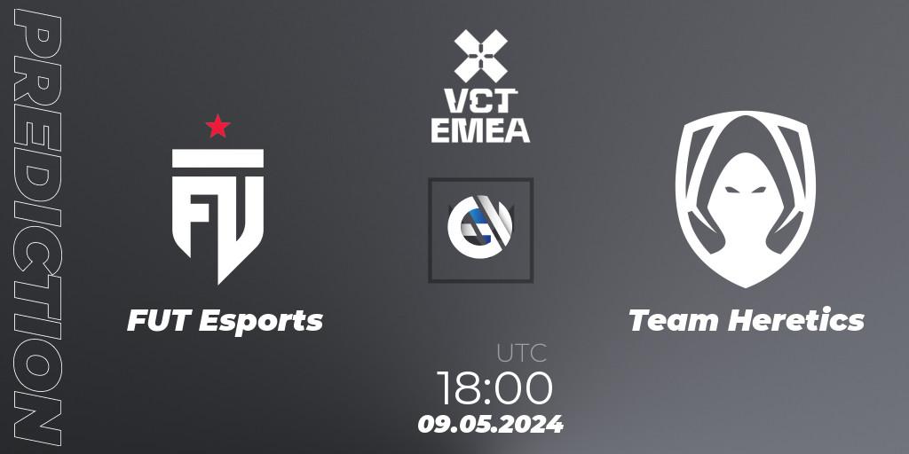 Prognose für das Spiel FUT Esports VS Team Heretics. 09.05.2024 at 17:30. VALORANT - VCT 2024: EMEA Stage 1