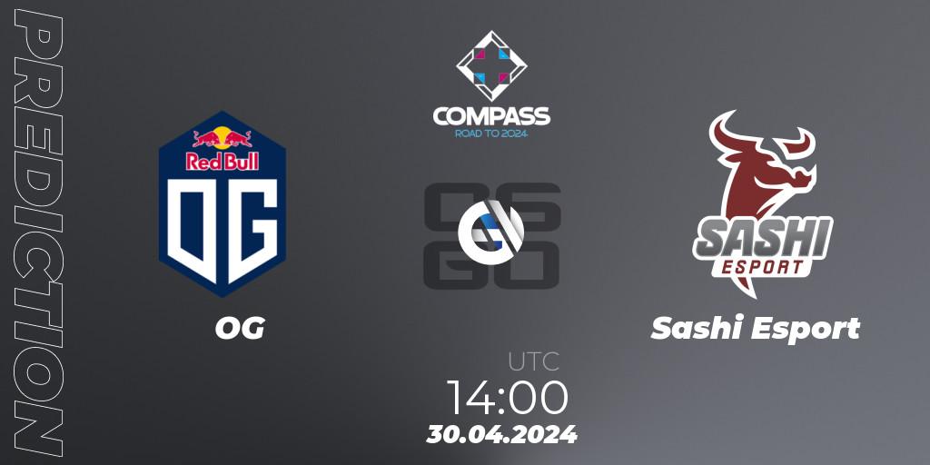 Prognose für das Spiel OG VS Sashi Esport. 30.04.2024 at 14:00. Counter-Strike (CS2) - YaLLa Compass Spring 2024