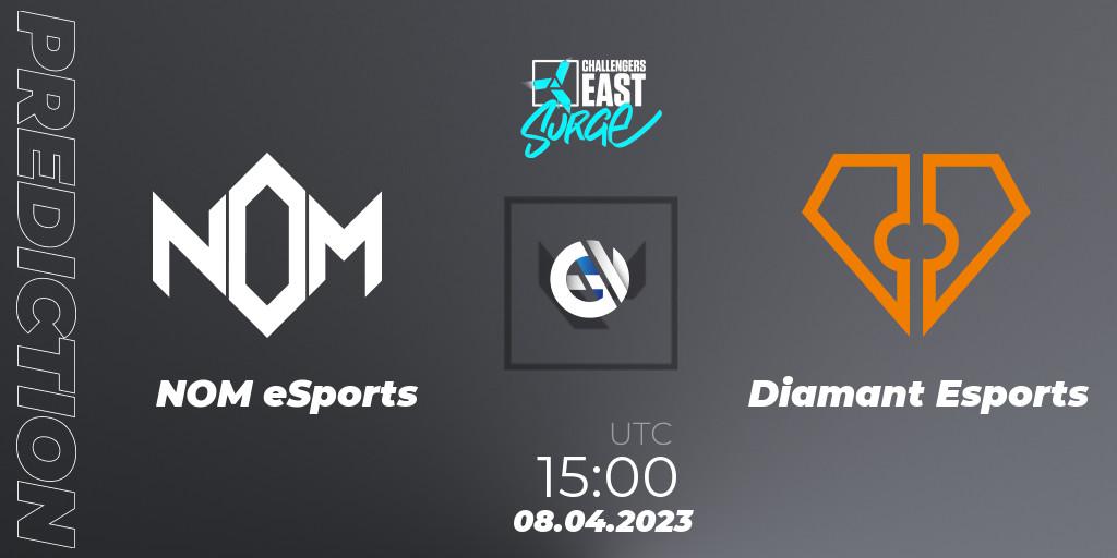 Prognose für das Spiel NOM eSports VS Diamant Esports. 08.04.23. VALORANT - VALORANT Challengers East: Surge - Split 2 - Regular Season