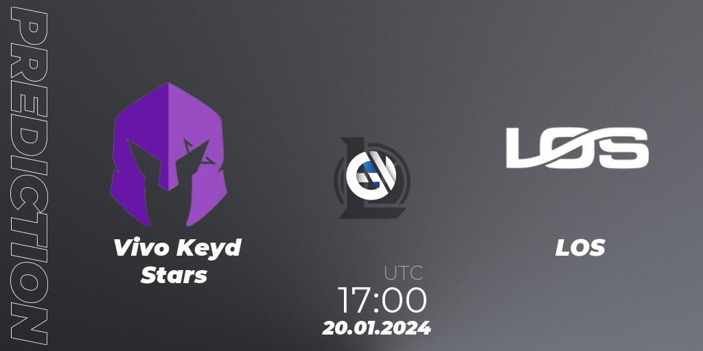Prognose für das Spiel Vivo Keyd Stars VS LOS. 20.01.2024 at 17:00. LoL - CBLOL Split 1 2024 - Group Stage