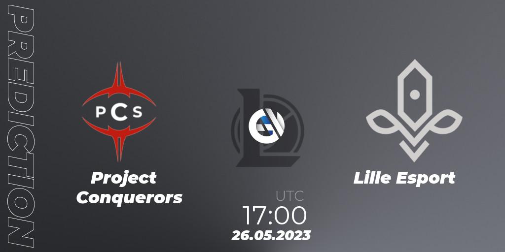 Prognose für das Spiel Project Conquerors VS Lille Esport. 26.05.2023 at 17:00. LoL - LFL Division 2 Summer 2023 - Group Stage