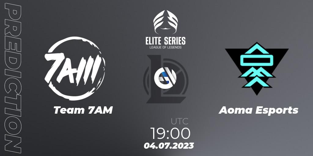 Prognose für das Spiel Team 7AM VS Aoma Esports. 04.07.2023 at 19:00. LoL - Elite Series Summer 2023