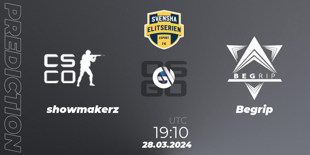 Prognose für das Spiel showmakerz VS Begrip. 27.03.2024 at 19:10. Counter-Strike (CS2) - Svenska Elitserien Spring 2024