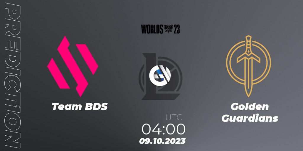 Prognose für das Spiel Team BDS VS Golden Guardians. 09.10.23. LoL - 2023 World Championship: Worlds Qualifying Series