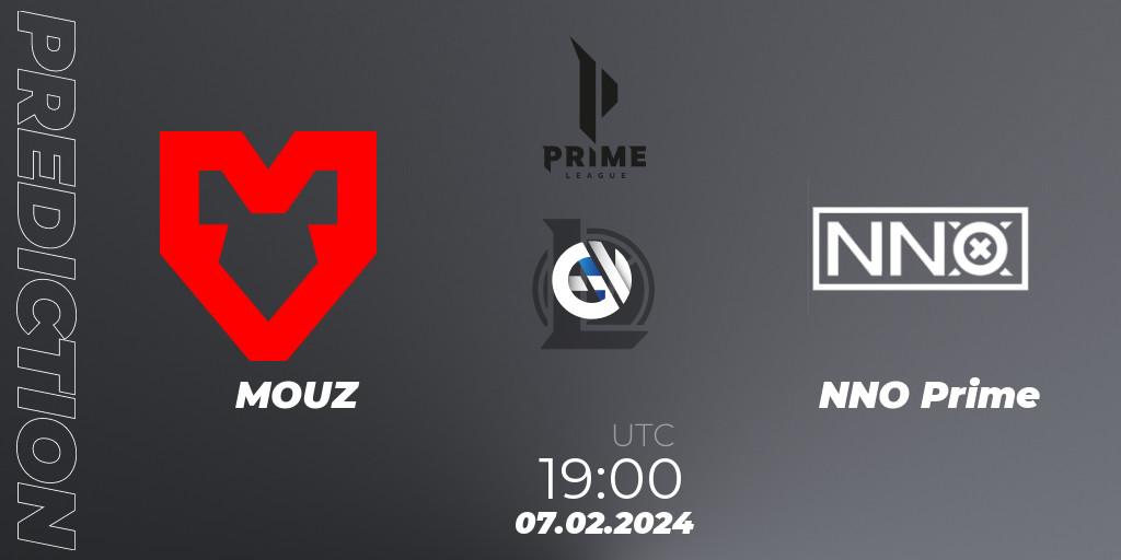 Prognose für das Spiel MOUZ VS NNO Prime. 07.02.24. LoL - Prime League Spring 2024 - Group Stage