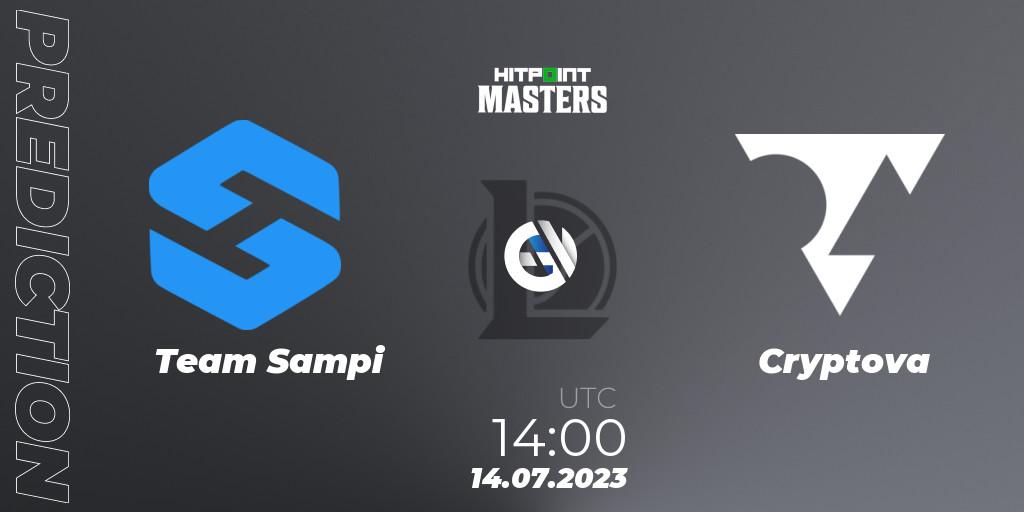 Prognose für das Spiel Team Sampi VS Cryptova. 14.07.23. LoL - Hitpoint Masters Summer 2023 - Group Stage