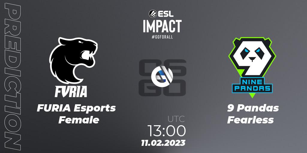 Prognose für das Spiel FURIA Esports Female VS 9 Pandas Fearless. 11.02.23. CS2 (CS:GO) - ESL Impact Katowice 2023