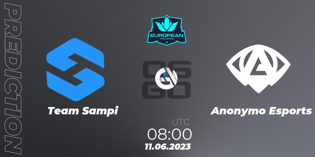 Prognose für das Spiel Team Sampi VS Anonymo Esports. 10.06.23. CS2 (CS:GO) - European Pro League Season 8