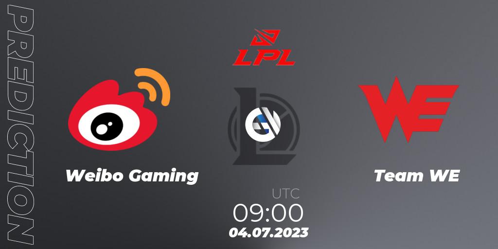 Prognose für das Spiel Weibo Gaming VS Team WE. 04.07.23. LoL - LPL Summer 2023 Regular Season