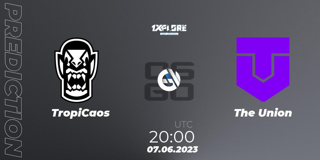 Prognose für das Spiel TropiCaos VS The Union. 07.06.2023 at 20:00. Counter-Strike (CS2) - 1XPLORE Latin America Cup 1