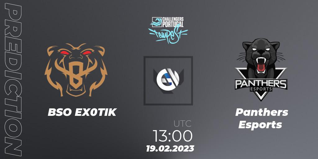 Prognose für das Spiel BSO EX0TIK VS Panthers Esports. 19.02.2023 at 13:00. VALORANT - VALORANT Challengers 2023 Portugal: Tempest Split 1
