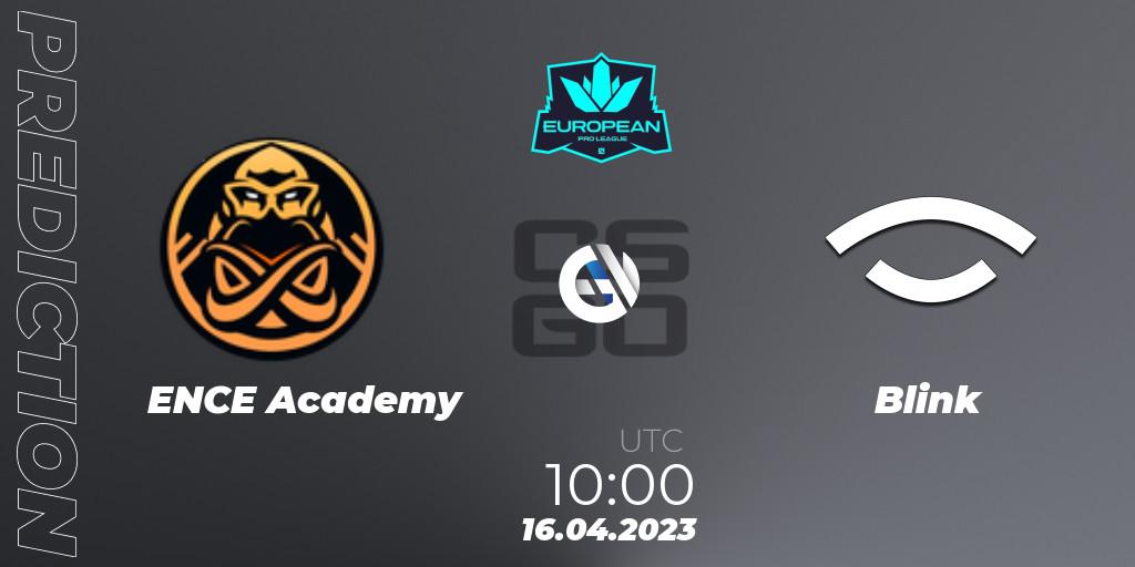Prognose für das Spiel ENCE Academy VS Blink. 16.04.23. CS2 (CS:GO) - European Pro League Season 7