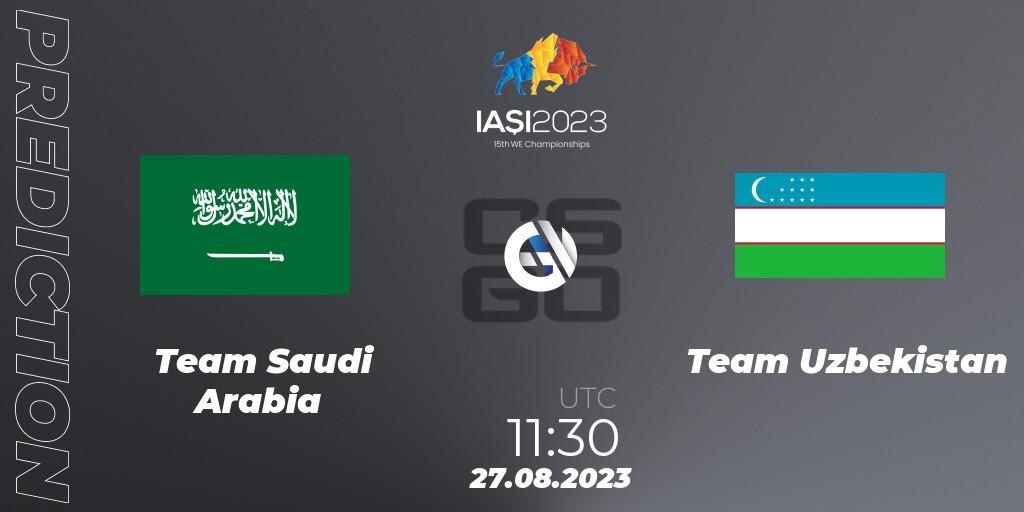 Prognose für das Spiel Team Saudi Arabia VS Team Uzbekistan. 27.08.23. CS2 (CS:GO) - IESF World Esports Championship 2023