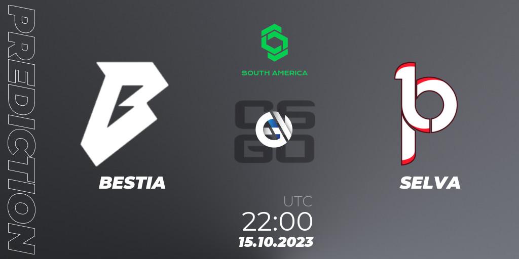 Prognose für das Spiel BESTIA VS SELVA. 15.10.23. CS2 (CS:GO) - CCT South America Series #12