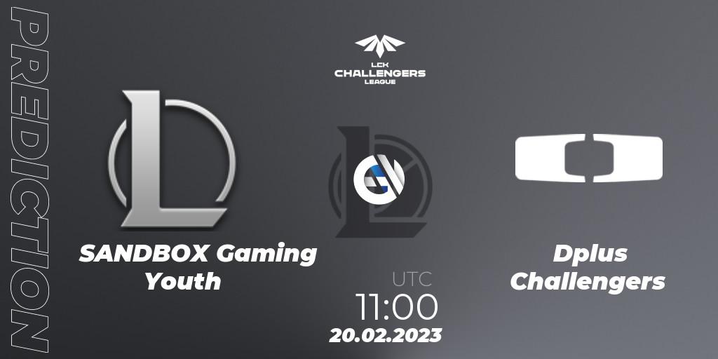 Prognose für das Spiel SANDBOX Gaming Youth VS Dplus Challengers. 20.02.2023 at 10:00. LoL - LCK Challengers League 2023 Spring