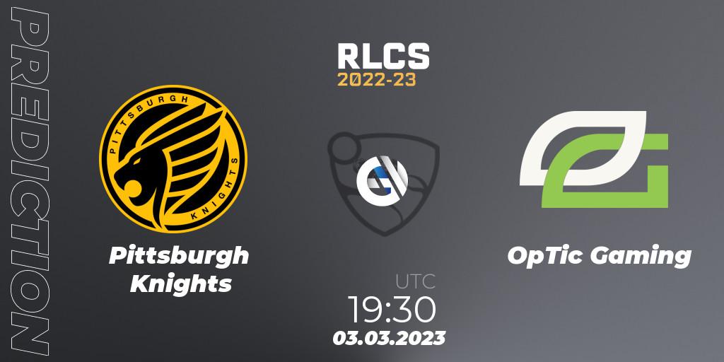 Prognose für das Spiel Pittsburgh Knights VS OpTic Gaming. 03.03.23. Rocket League - RLCS 2022-23 - Winter: North America Regional 3 - Winter Invitational