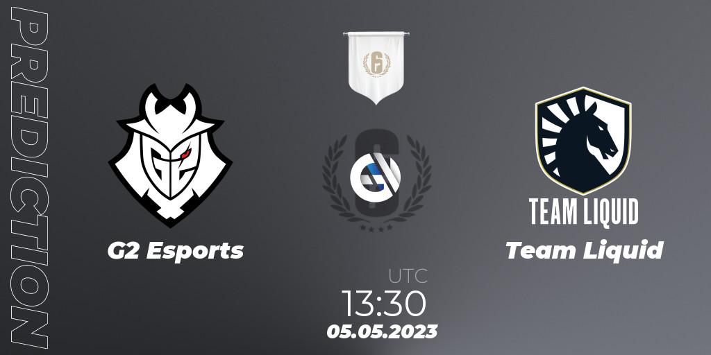 Prognose für das Spiel G2 Esports VS Team Liquid. 05.05.23. Rainbow Six - BLAST R6 Major Copenhagen 2023 Playoffs