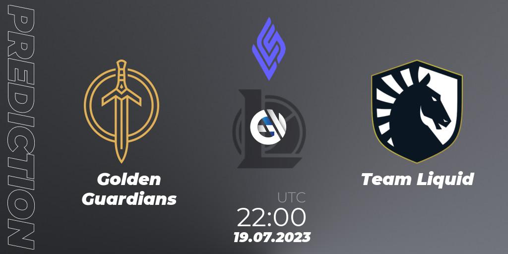 Prognose für das Spiel Golden Guardians VS Team Liquid. 19.07.23. LoL - LCS Summer 2023 - Group Stage