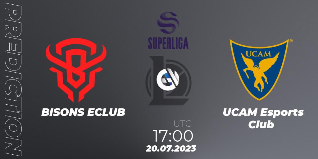 Prognose für das Spiel BISONS ECLUB VS UCAM Esports Club. 22.06.2023 at 17:00. LoL - Superliga Summer 2023 - Group Stage