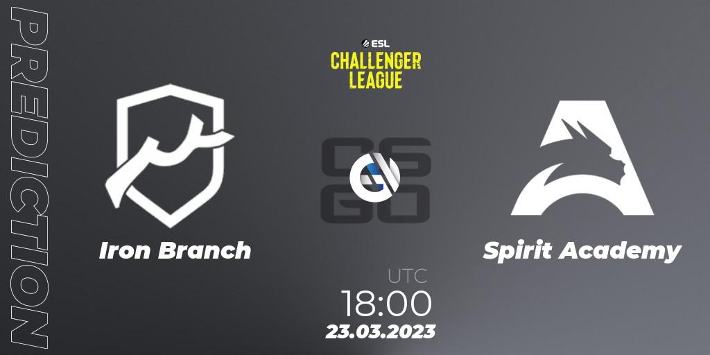 Prognose für das Spiel Iron Branch VS Spirit Academy. 24.03.23. CS2 (CS:GO) - ESL Challenger League Season 44 Relegation: Europe