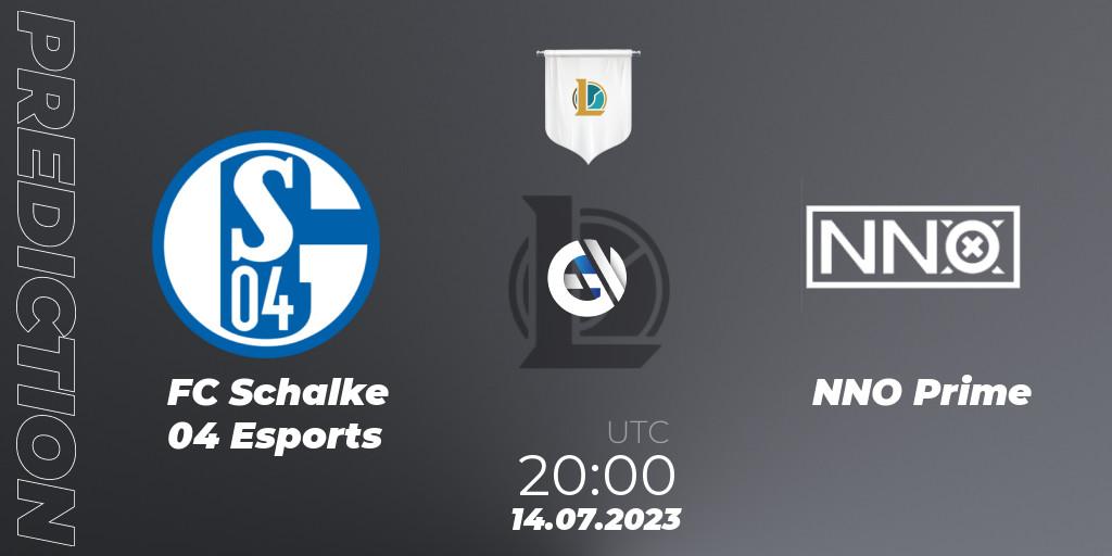 Prognose für das Spiel FC Schalke 04 Esports VS NNO Prime. 14.07.23. LoL - Prime League Summer 2023 - Group Stage